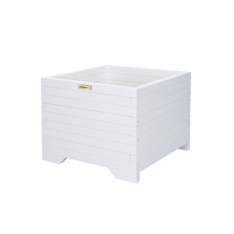 Square Wooden Planter Timber - Gallery Image